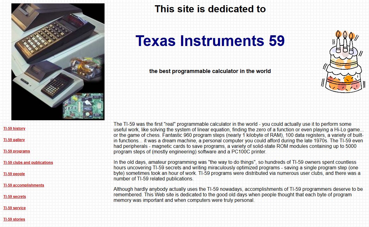 TI-59 Home Page