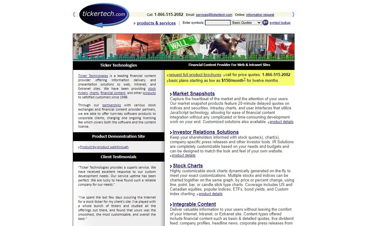 Stock Ticker | Financial Content Solutions