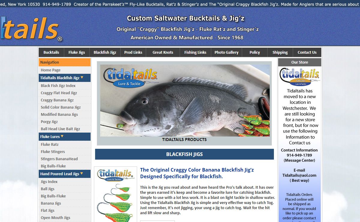 High Quality Saltwater Bucktails jigs, lures and fishing tackle for the serious angler, specializing in hand tied saltwater bucktail jigs for striped bass