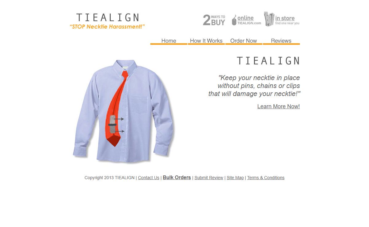 TIEALIGN Eliminate Tie Pins, Tie Clips, Tie Chains, and Tie Tacks