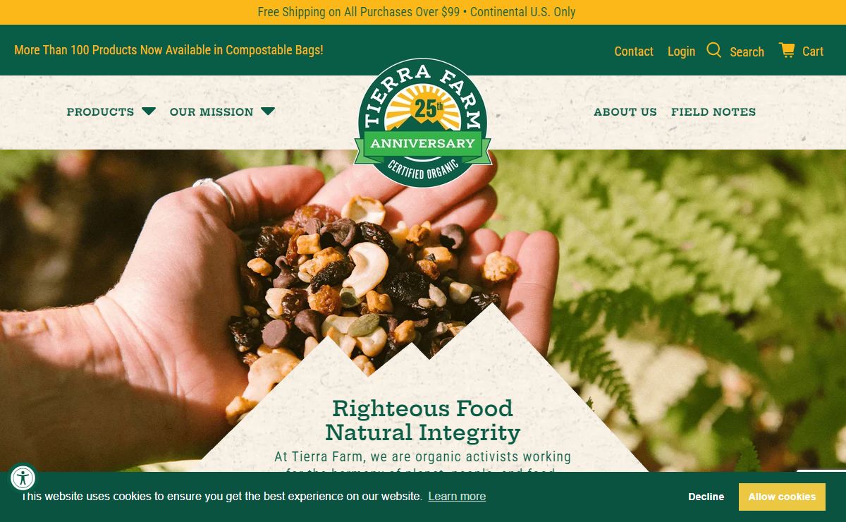 Tierra Farm | Certified Organic Nuts and Dried Fruit