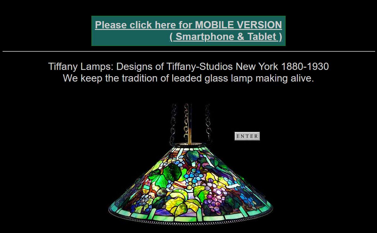 Tiffany Lamps, antique Tiffany lamp restoration, designs of Tiffany Studios New York.