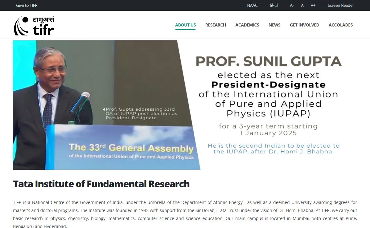 Tata Institute of Fundamental Research | TIFR