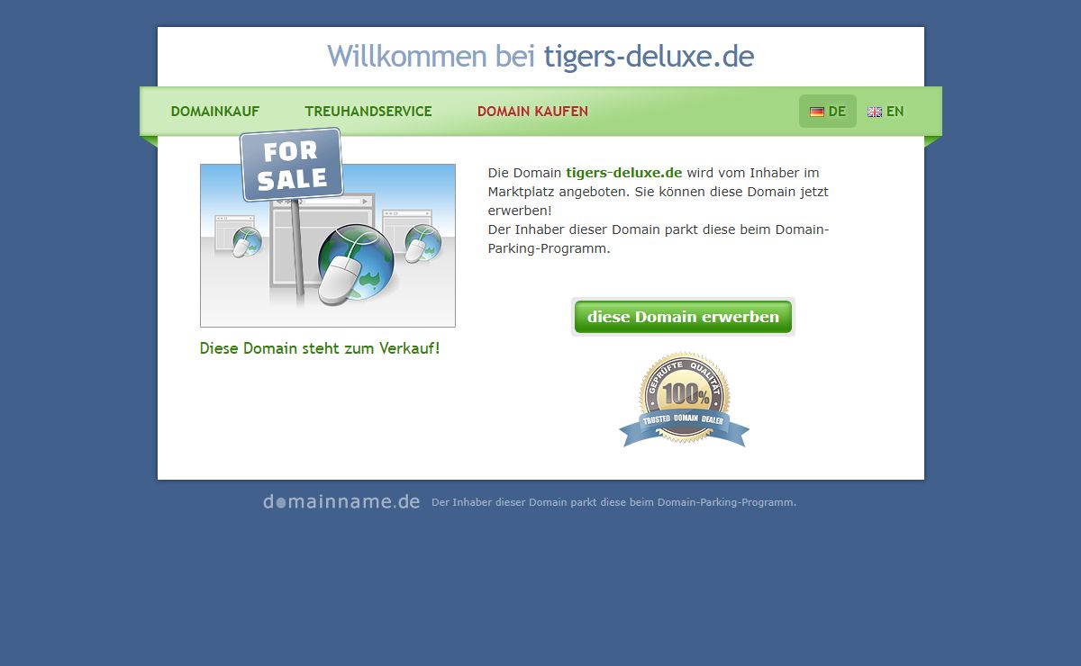 tigers-deluxe.de steht zum Verkauf