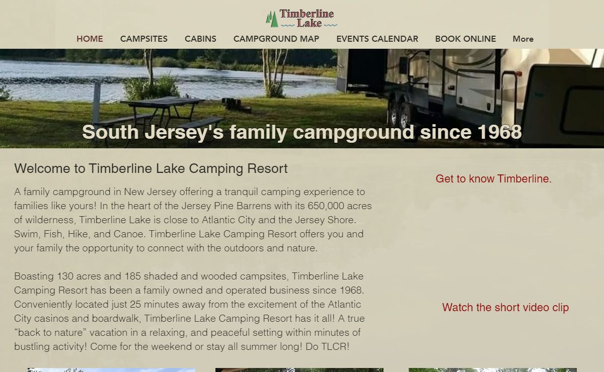 Family Campground in New Jersey| Timberline Lake Camping Resort | Lakefront Campsites