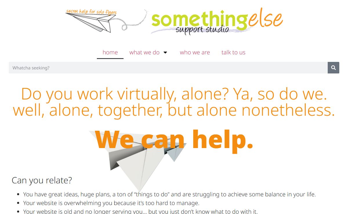 secret help for solo flyers - somethingelse support studio
