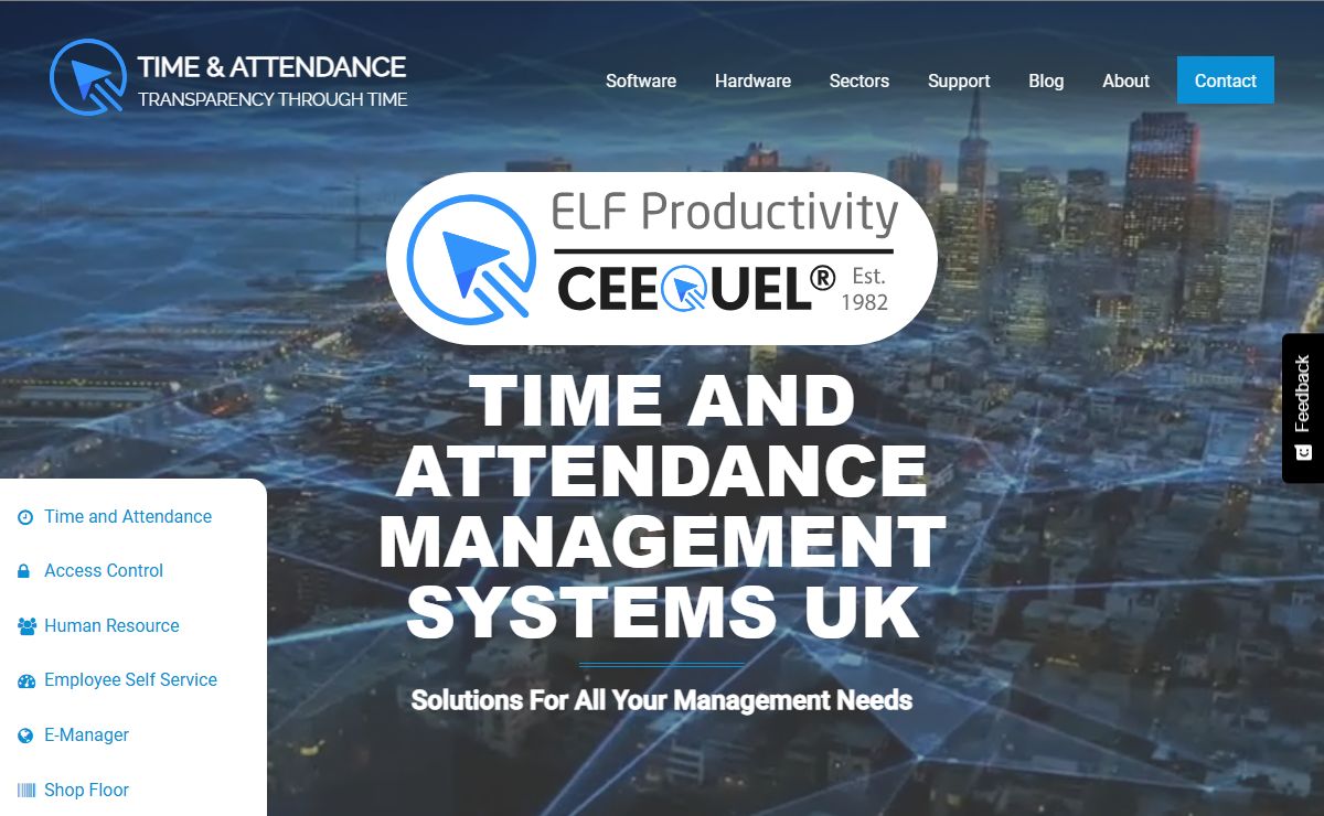 Time and Attendance Management Systems - Ceequel® Biometric Time Tracking Software Solutions UK