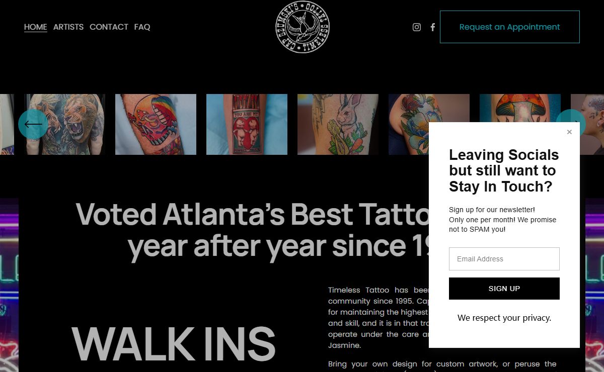 Timeless Tattoo | Electric Sanitary Tattooing