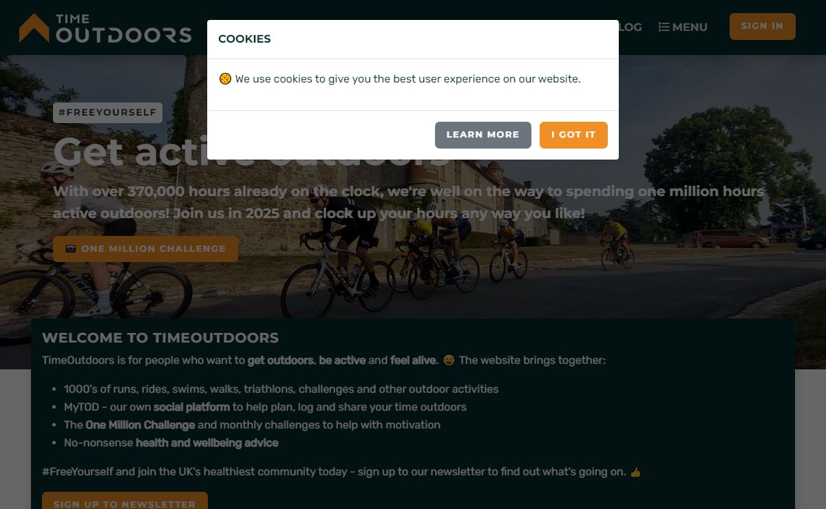 Get active outdoors | TimeOutdoors
