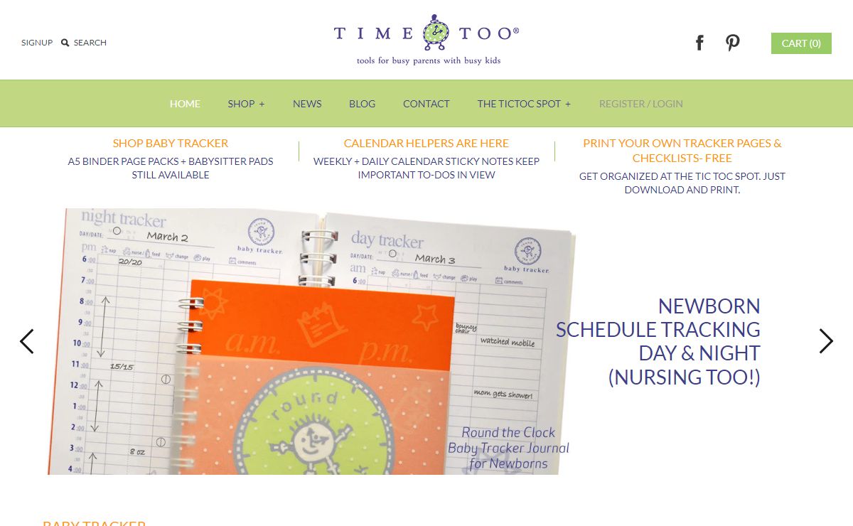 Keep Track of Childcare-Baby Tracker® Binder Page Packs from Time Too