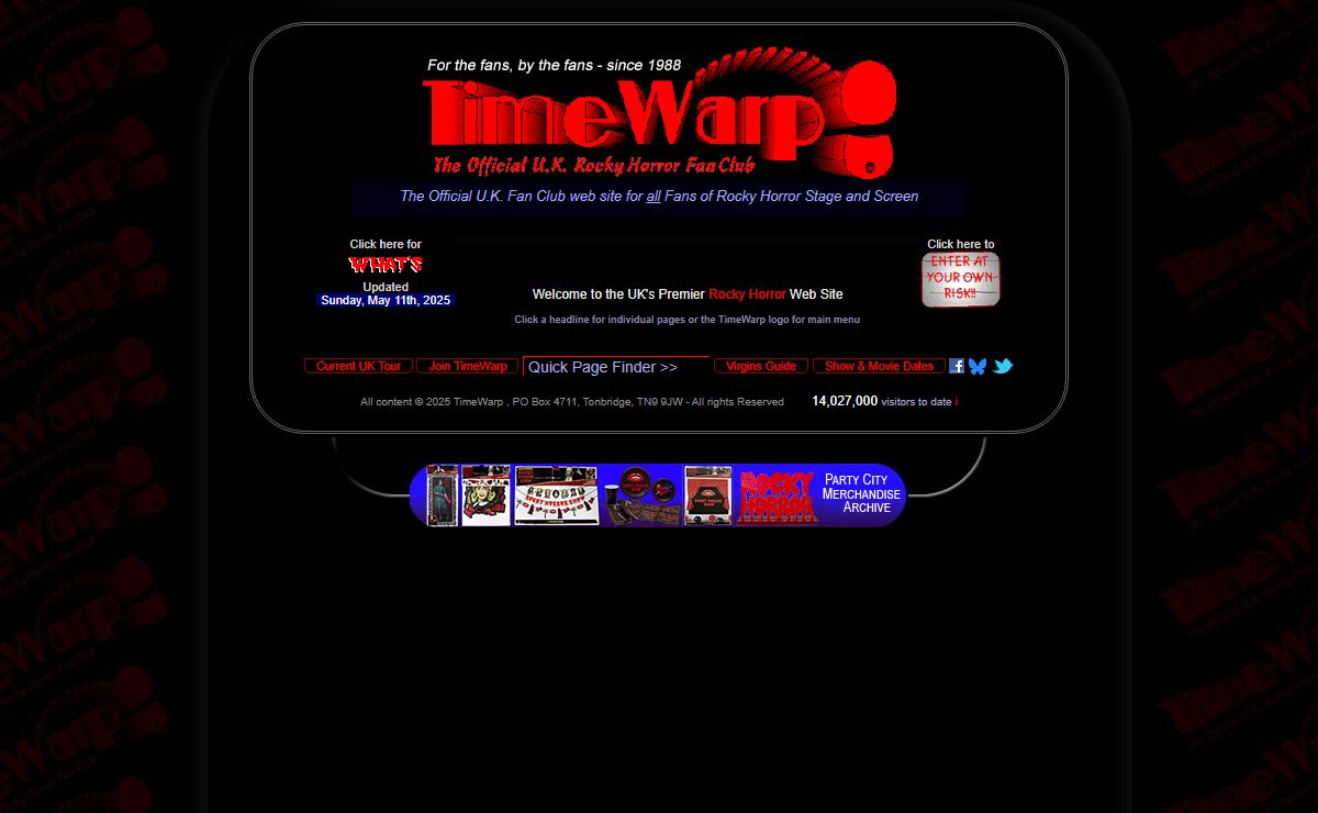 TimeWarp - The Official UK Rocky Horror Fan Club since 1988