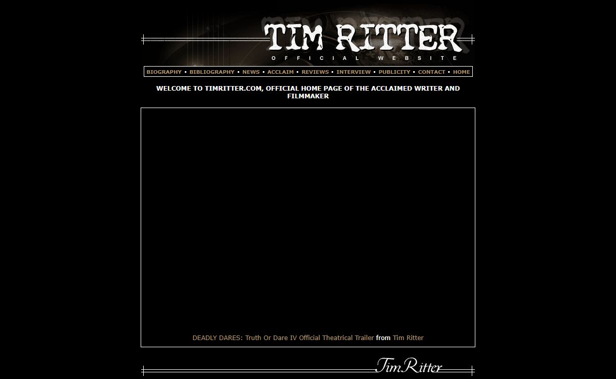 Tim Ritter Official Web Site | Filmmaker, Author