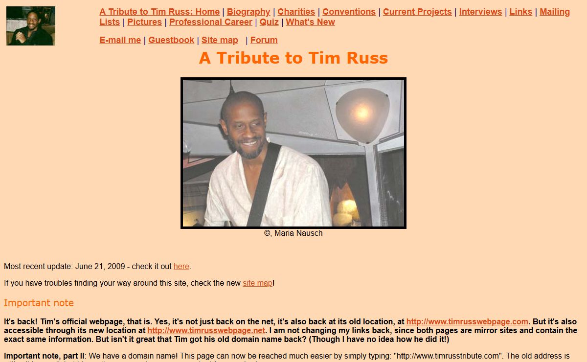 Tim Russ: A Tribute to Tim Russ, Tuvok on Star Trek Voyager