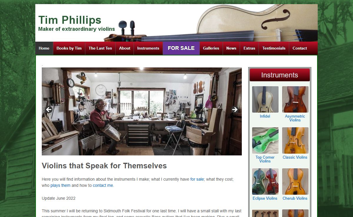 Violins that speak for themselves - Tim Phillips Violins
