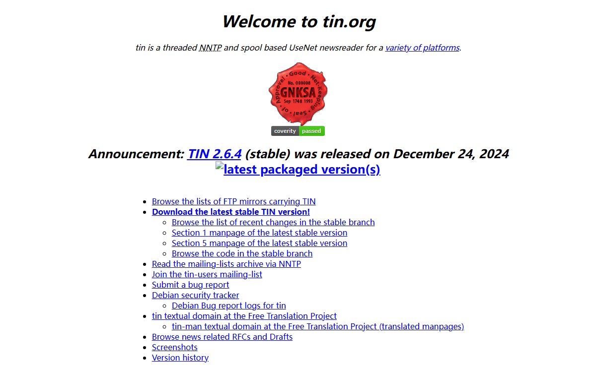 tin.org - TIN newsreader development headquarters