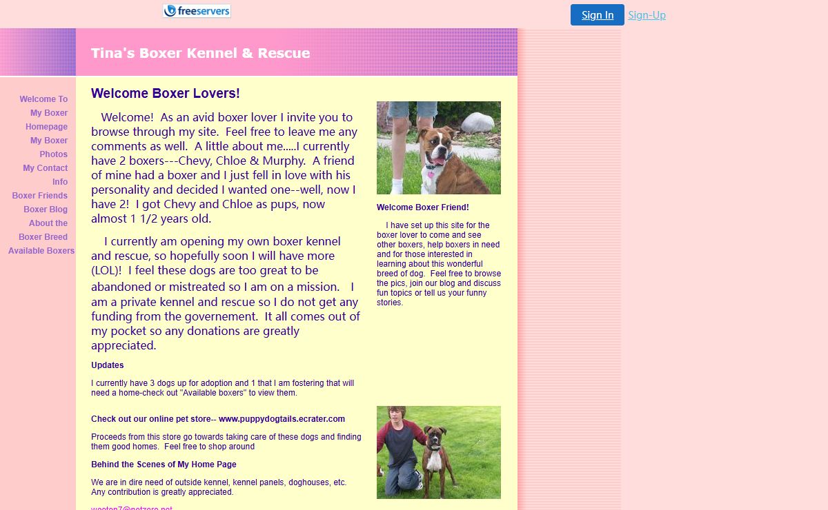 Welcome To My Boxer Homepage