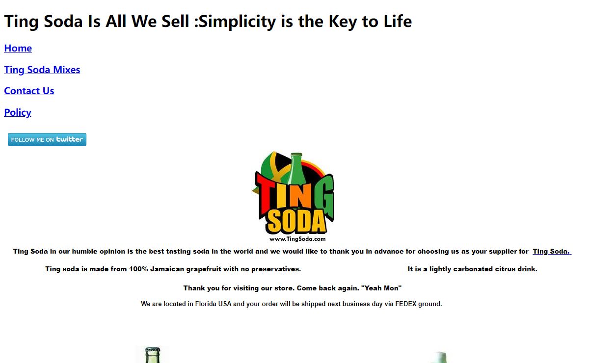 Ting Soda.com Sell Jamaica Grapefruit Soda