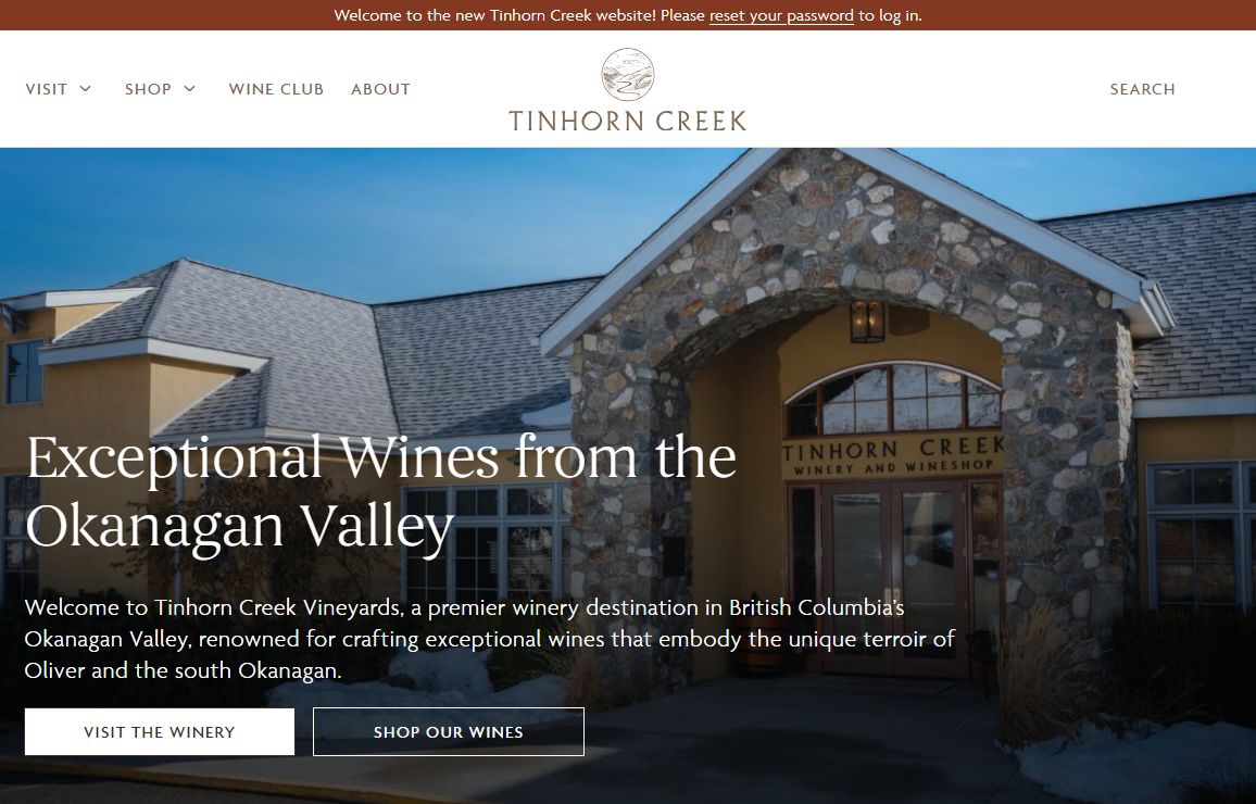 Tinhorn Creek Vineyards in Oliver, British Columbia