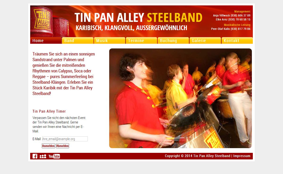Tin Pan Alley Steelband | Home