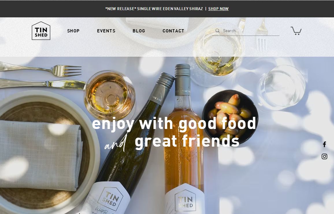 Tin Shed Wines | enjoy with good food & great friends