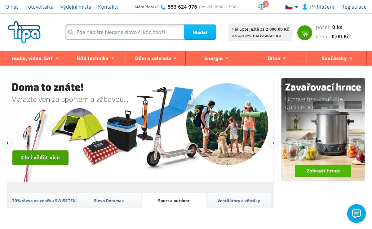 TIPA.EU - jsme odborníci na elektro, domov a vše, co je s tím spojeno | TIPA.EU