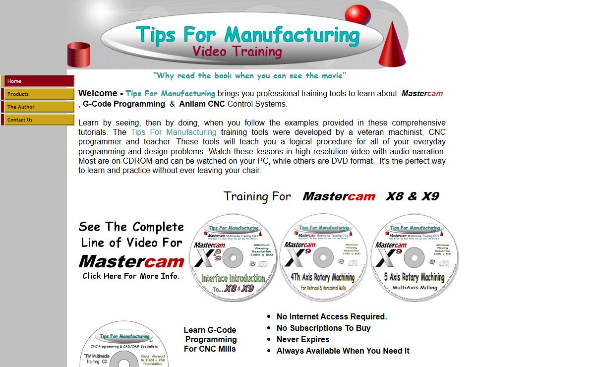 Tips For Manufacturing Multimedia Training Tools For Mastercam and Anilam