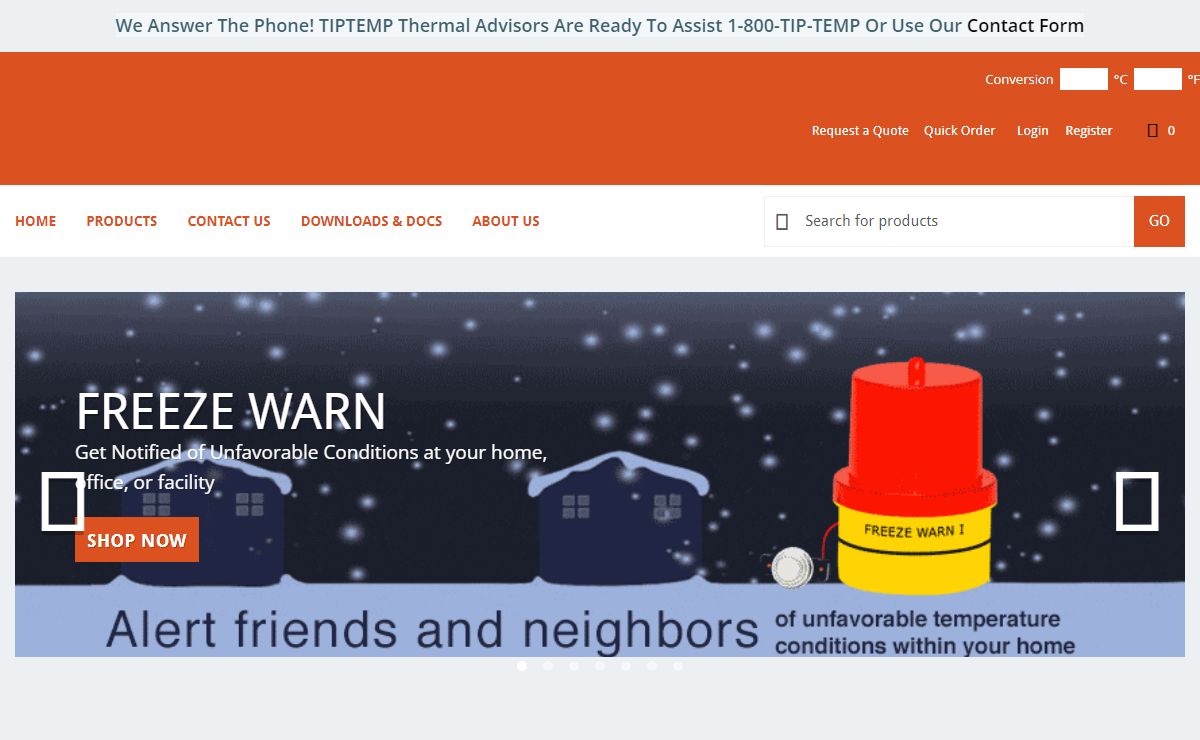 Temperature Alarms, Calibrated Thermometers, Temperature Labels, Freeze Warning Systems