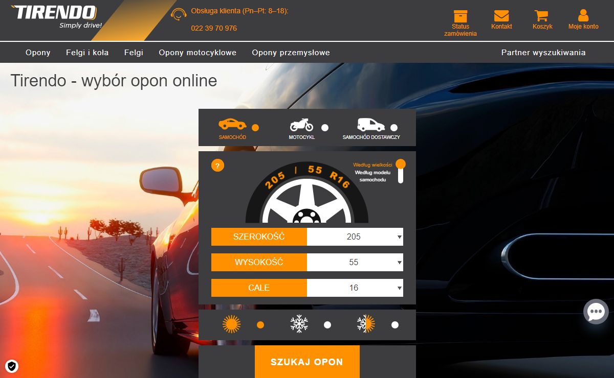 Opony online na Tirendo.pl - Darmowa Dostawa i duży wybór opon