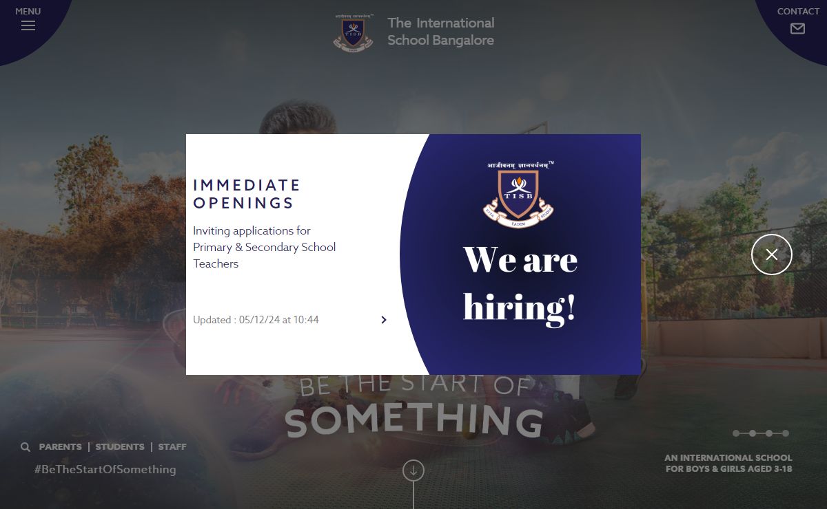 Welcome to The International School Bangalore