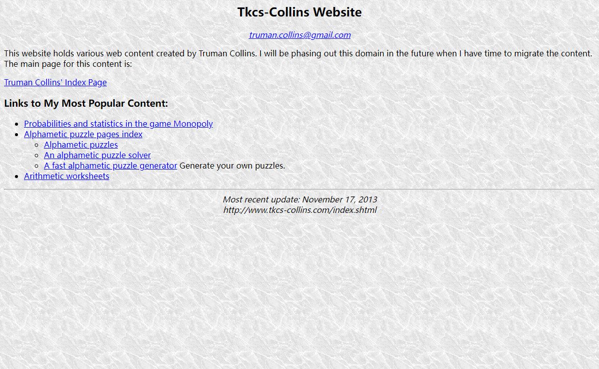 Tkcs-Collins Website