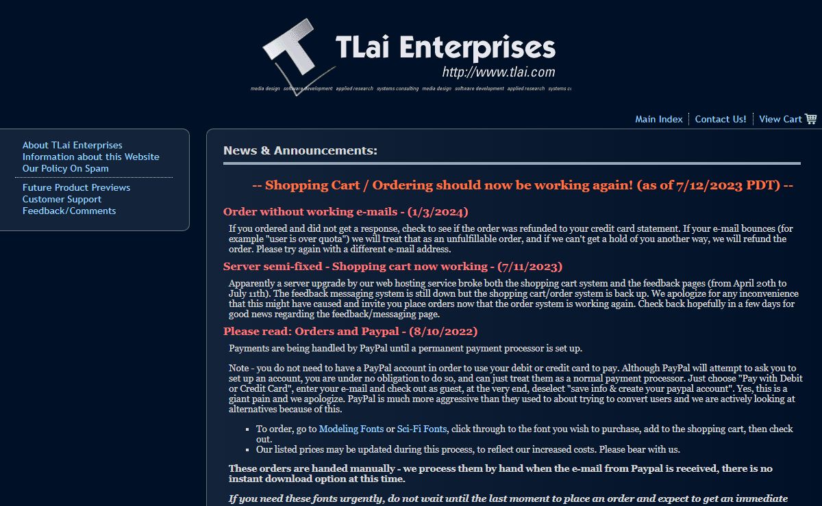 TLai Enterprises | Index