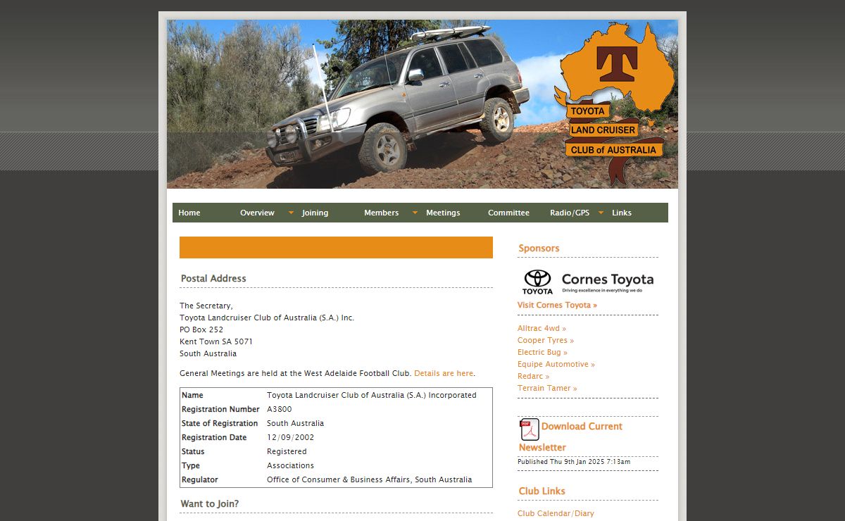 Toyota Landcruiser Club of South Australia