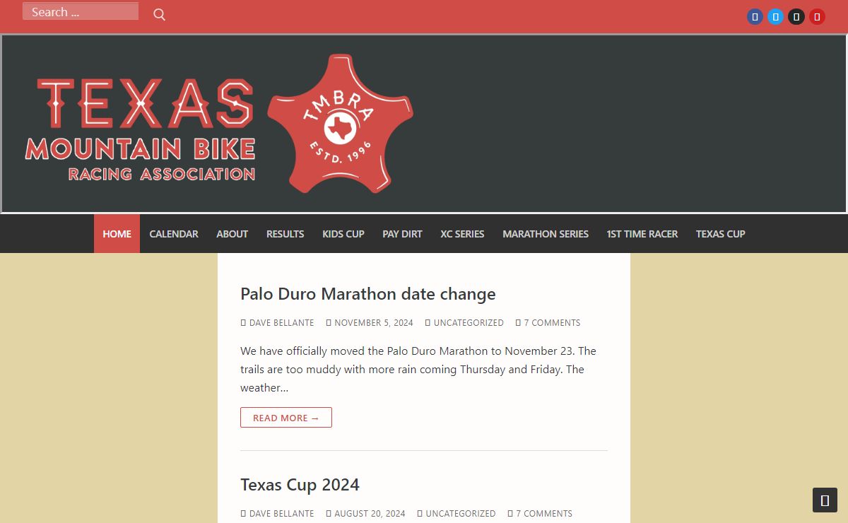 Texas Mountain Bike Racing Association (TMBRA) – Official website of the Texas Mountain Bike Racing Association