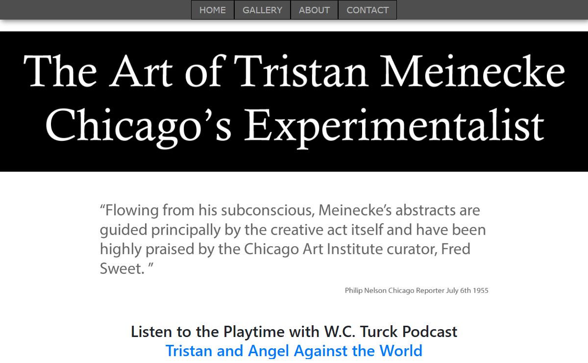 The Art of Tristan Meinecke the Chicago Experimentalist 1916-2004
