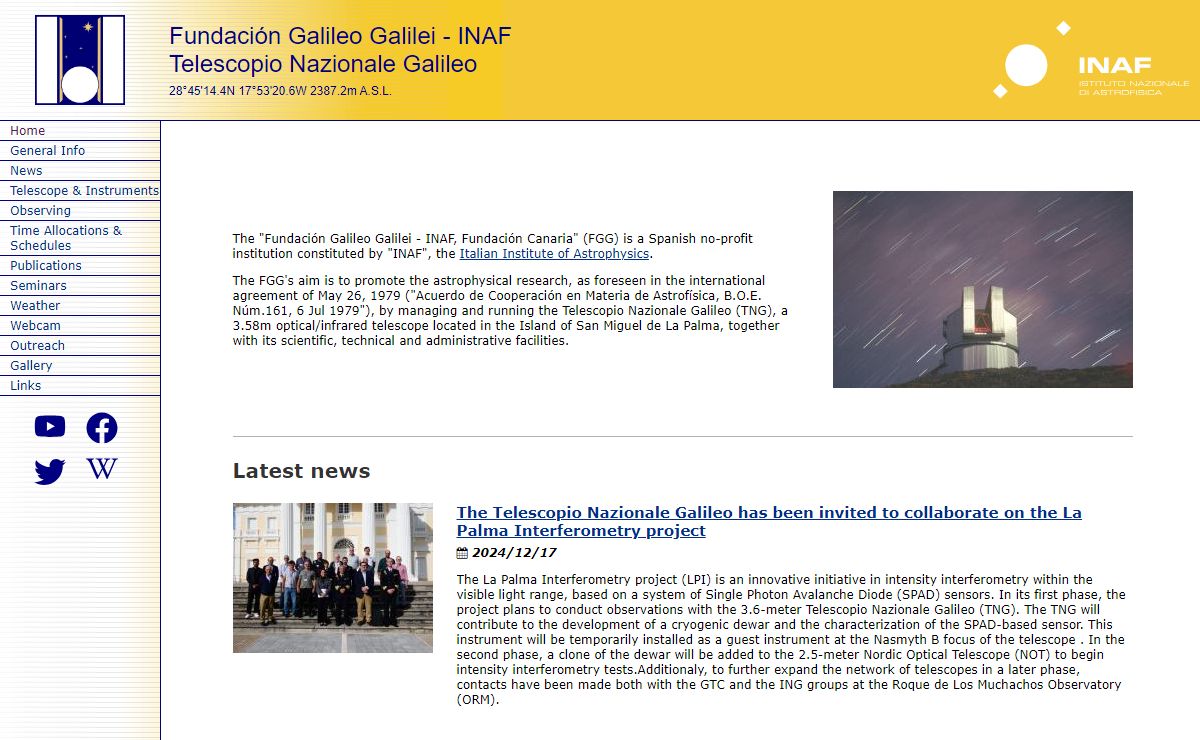 TNG :: Telescopio Nazionale Galileo