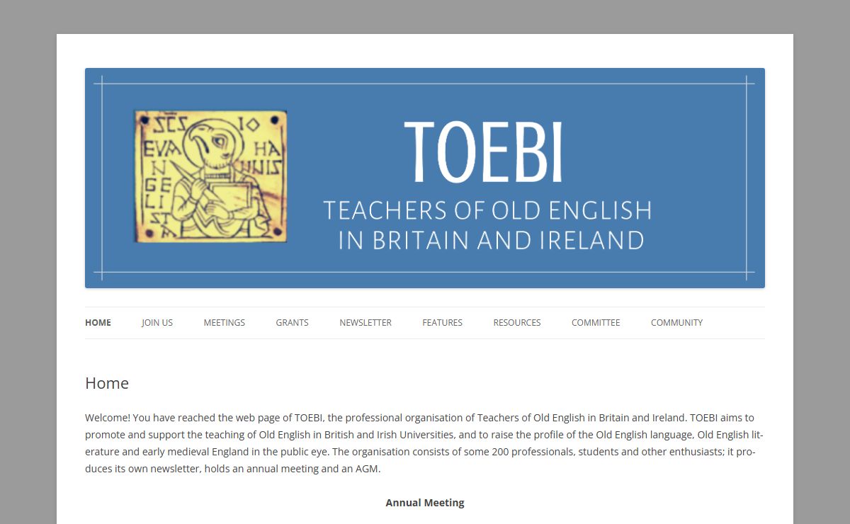 TOEBI : Teachers of Old English in Britain and Ireland