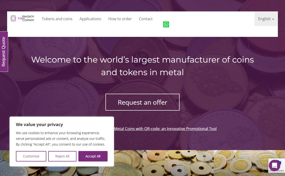 Token Company® : Coins & tokens in metal. N°1 in Europe