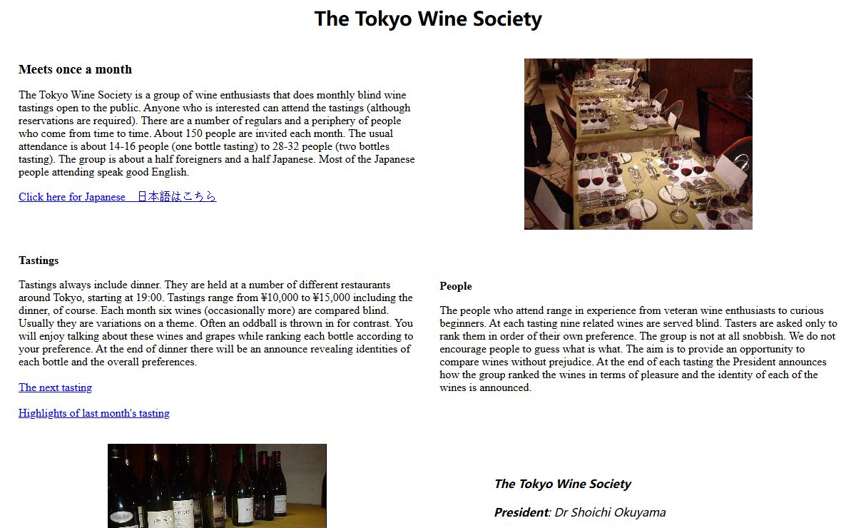 The Tokyo Wine Society
