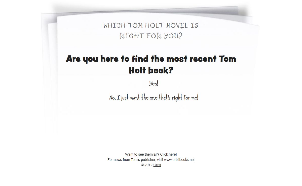 Which Tom Holt Novel is Right For You?