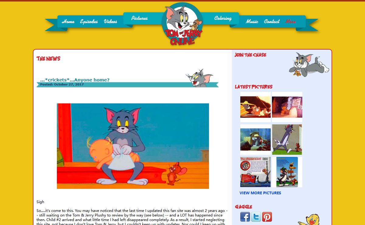 ..:: The Tom and Jerry Online :: An Unofficial Site : The News::..