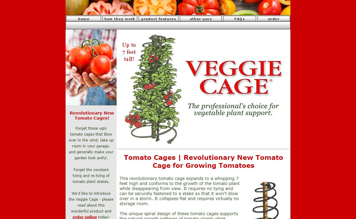 Tomato Cages | Veggie Cage the Revolutionary New Plant Support for Growing Tomatoes