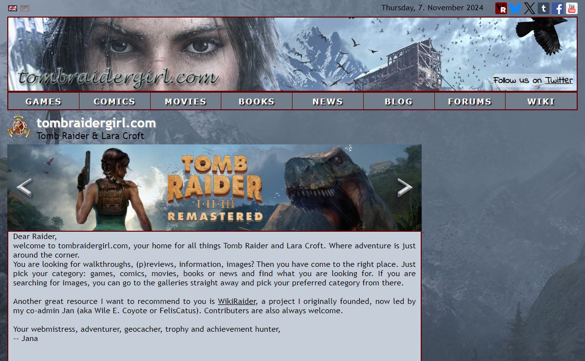 tombraidergirl.com - Tomb Raider - Walkthroughs, Images and 100% Lara Croft