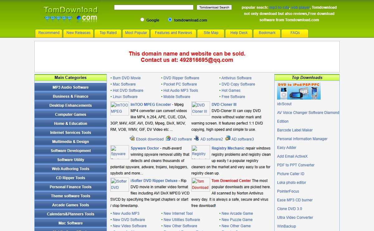 Software of DVD iPod Video Converter, MP4 MP3 Audio, Anti Virus, Games etc.