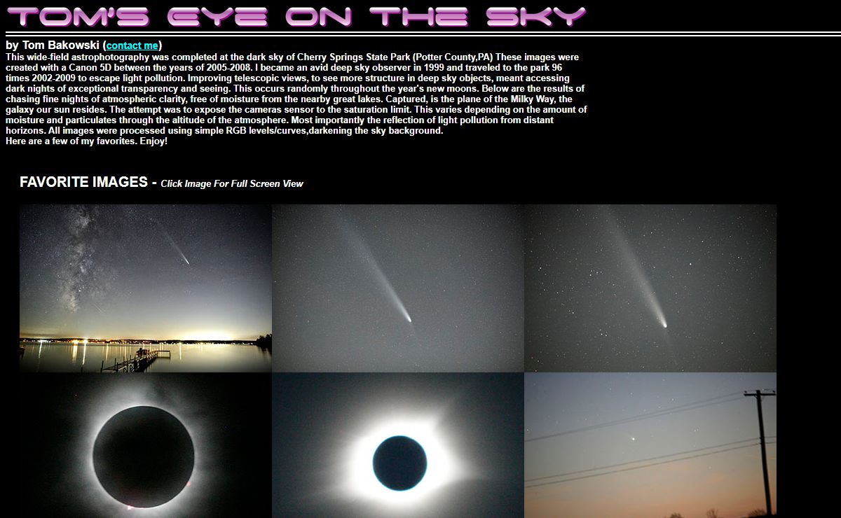 Tom's Eye On The Sky/Favorites