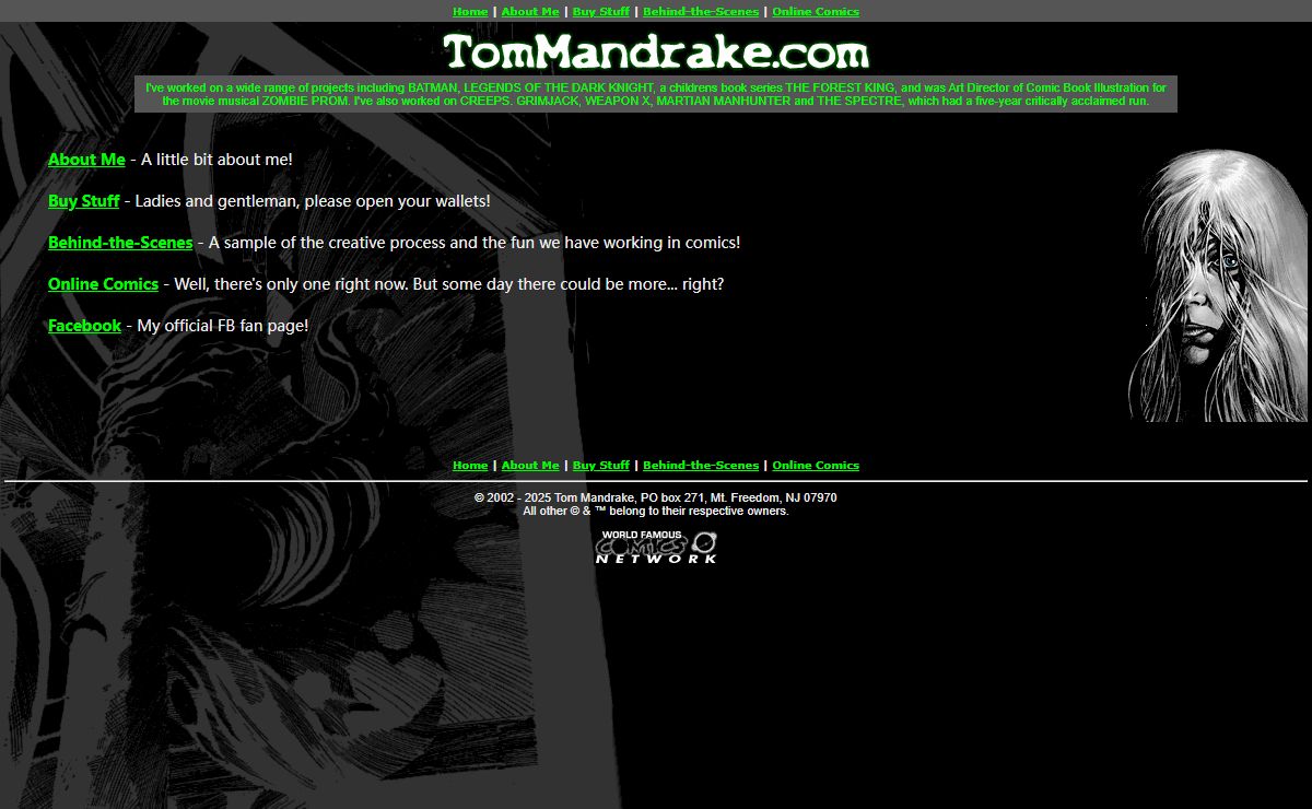 Tom Mandrake's Official Website