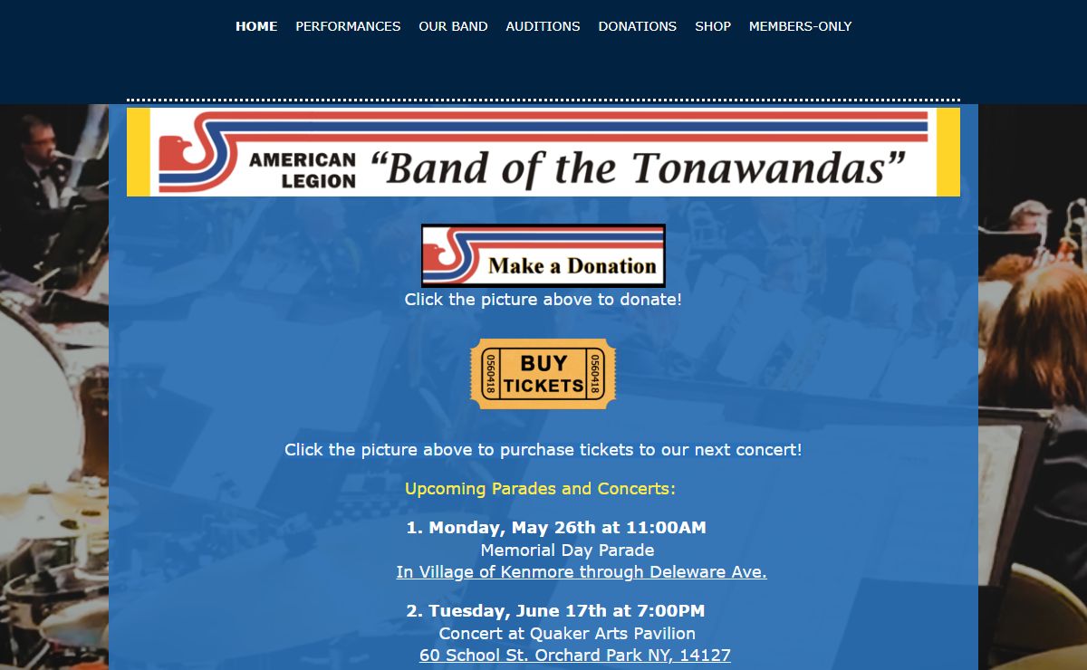American Legion "Band of the Tonawandas" - Home