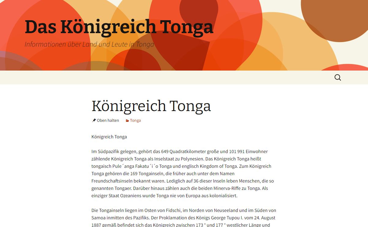 Das Königreich Tonga | Informationen über Land und Leute in Tonga