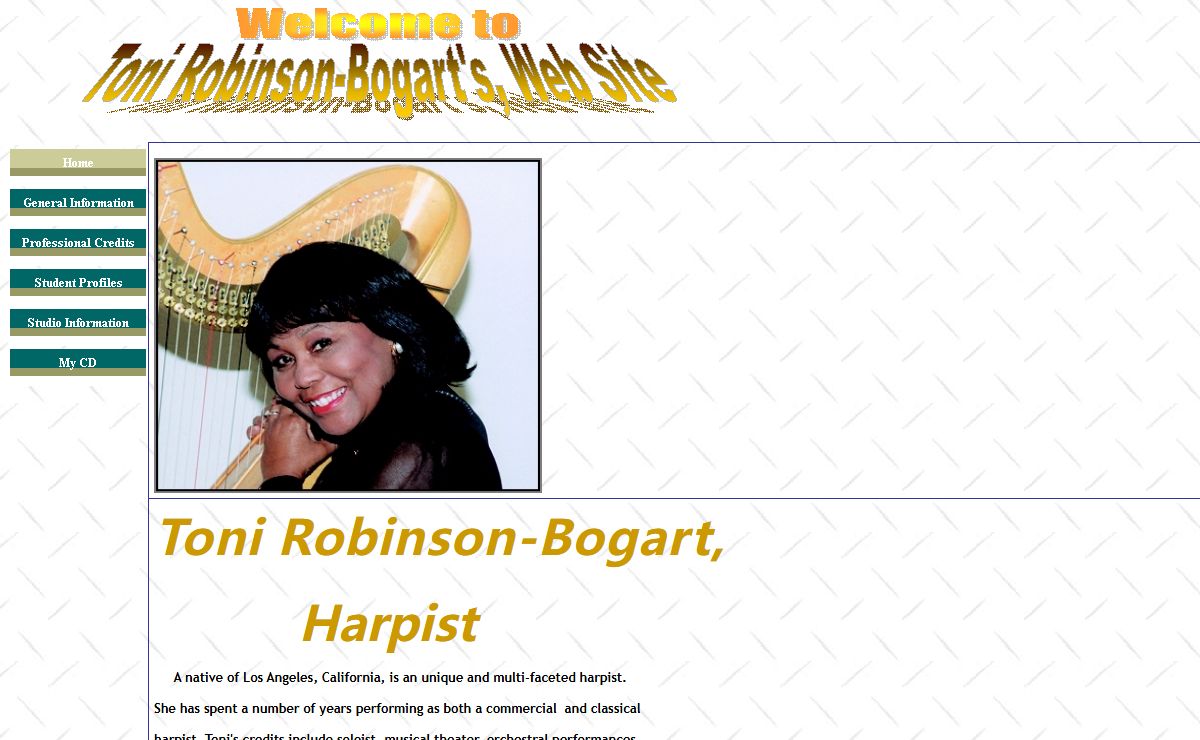 Toni Robinson-Bogart's Web Site