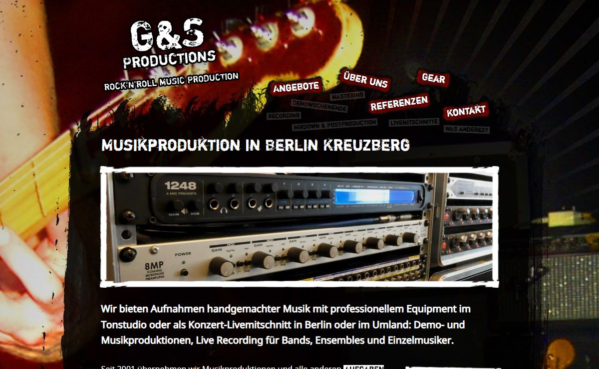Musikproduktion Tonstudio Berlin Kreuzberg | G&S Productions | Tonstudio Berlin, Aufnahme / Recording, CD Produktion, CD-Aufnahme, Demoaufnahmen, DVD-Produktion, Gesangsaufnahme, Konzertmitschnitt, Live, Live-Recording, Livemitschnitt, Mastering, Mixdown, Post-Production, Ton, Tonmischung, Tourtechniker