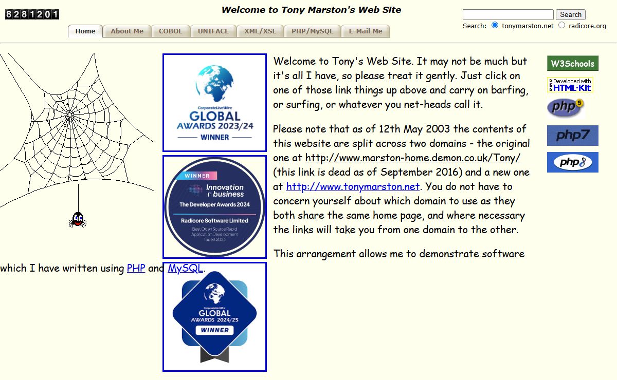 Tony Marston's Web Site